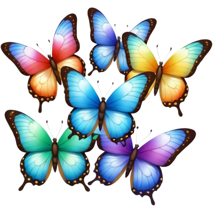 444 rainbow moon butterflys emoji