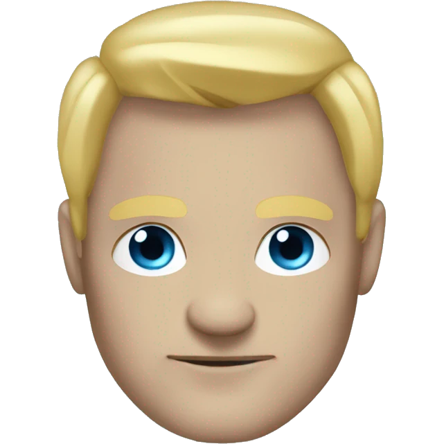 Bane with blond hair on both sides and gray-blue eyes emoji