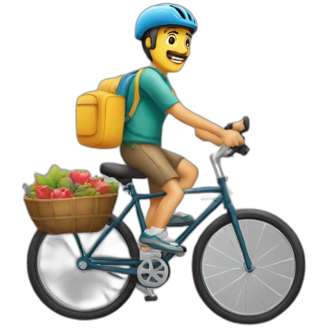 livreur en vélo emoji