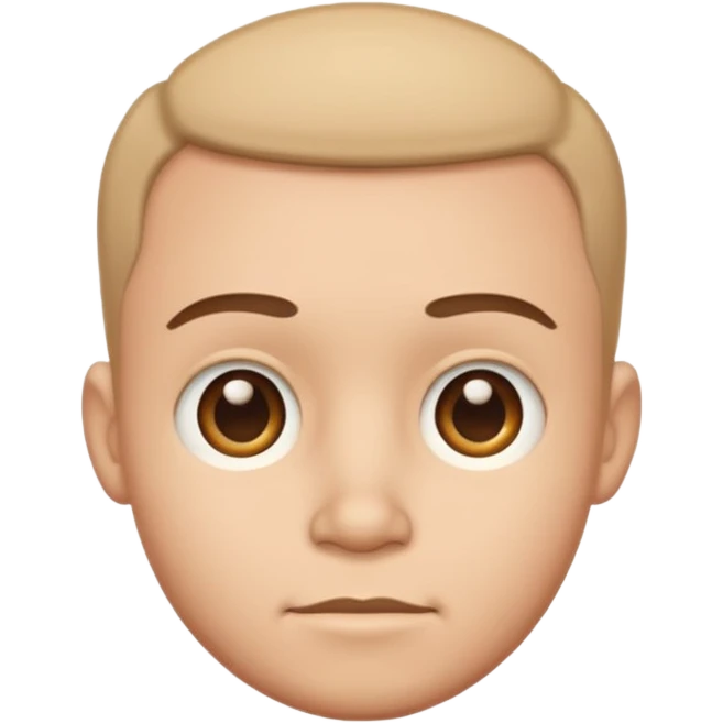 very big head and small body male cartoon emoji