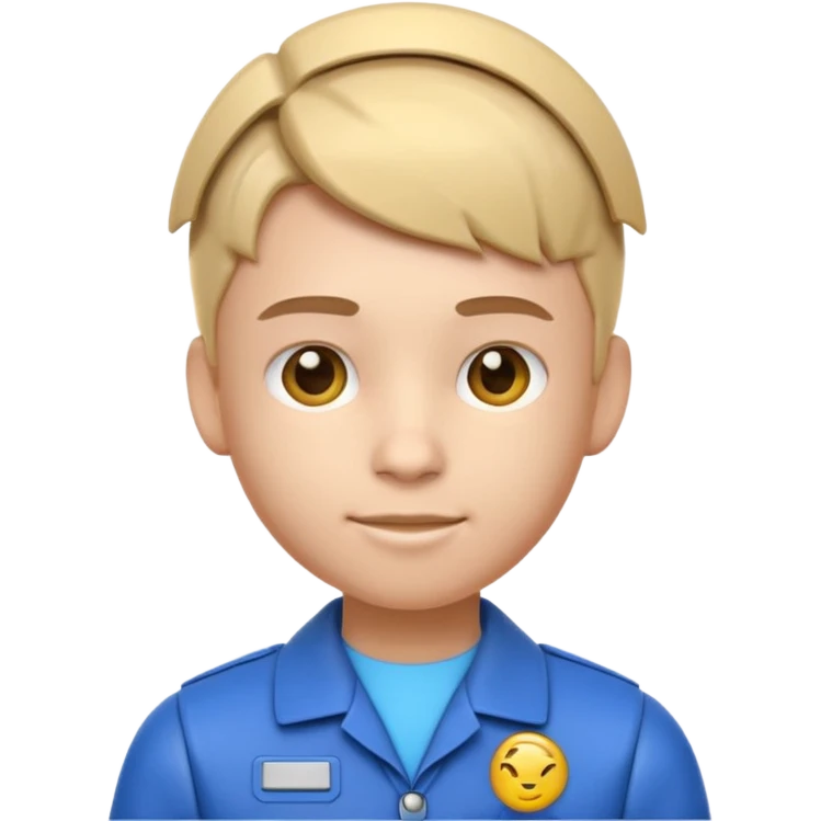 A 3D emoji with a Pixar style that the depicts a person who is learning to become a mechatronic as his highchool extended profile. He is a young boy in a highschool age. emoji