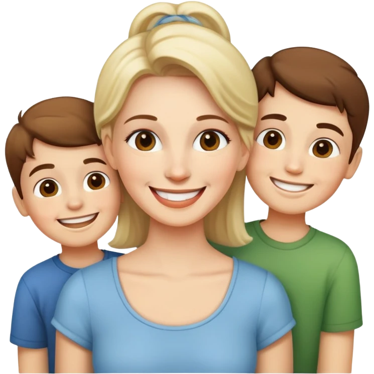 Mommies of 3 boys  emoji