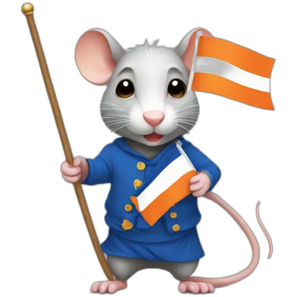 rat holding dutch flag emoji