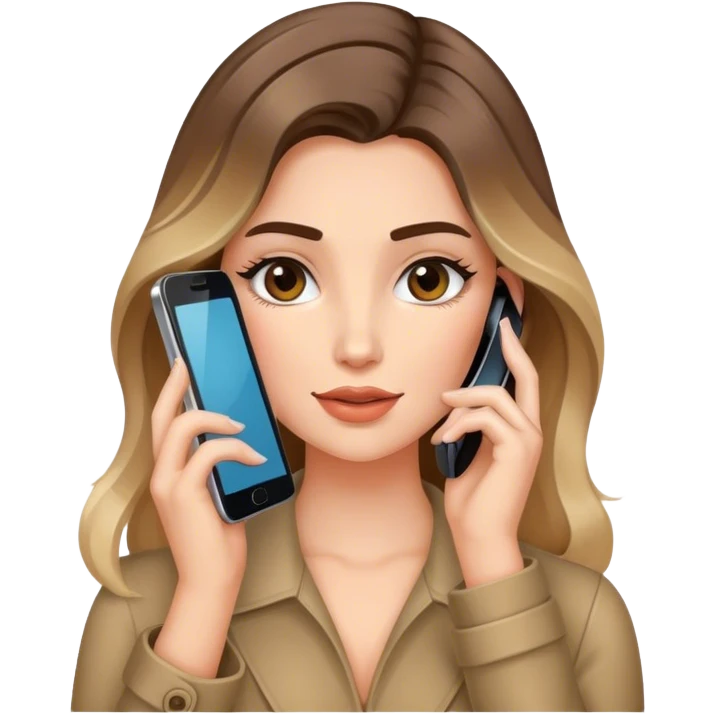 balage hair  woman calling on cell phone emoji