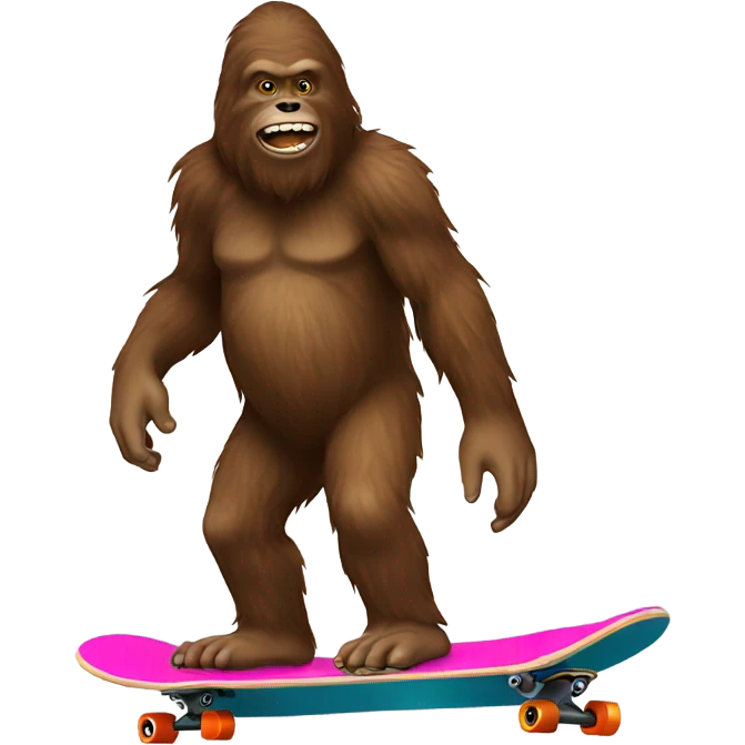 Bigfoot with skateboard  emoji