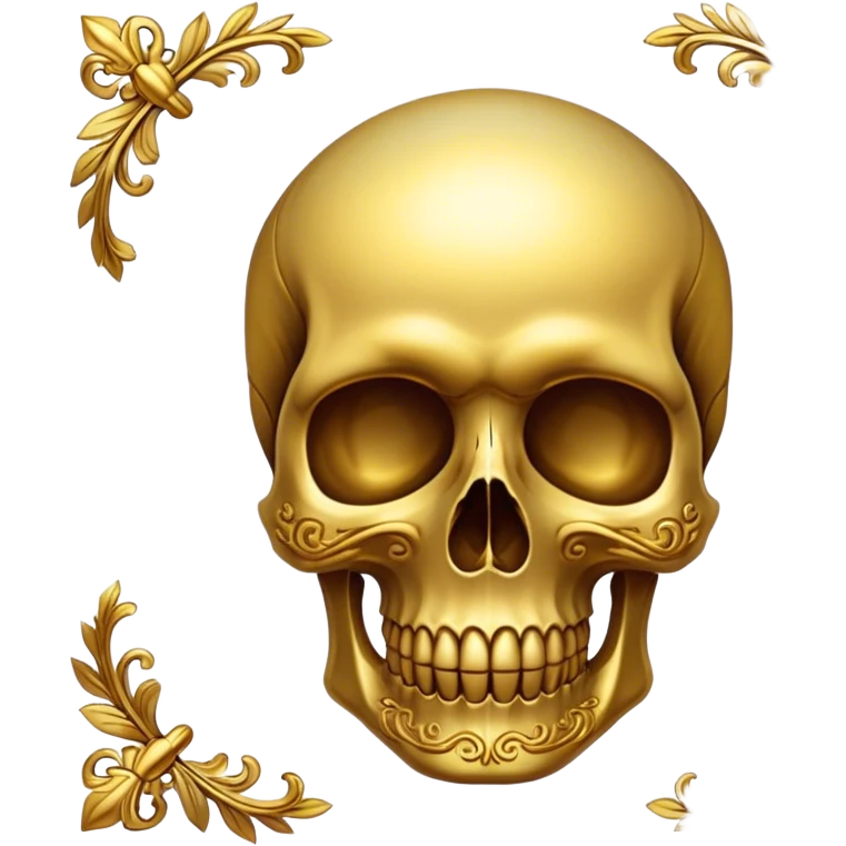 skull in gold emoji
