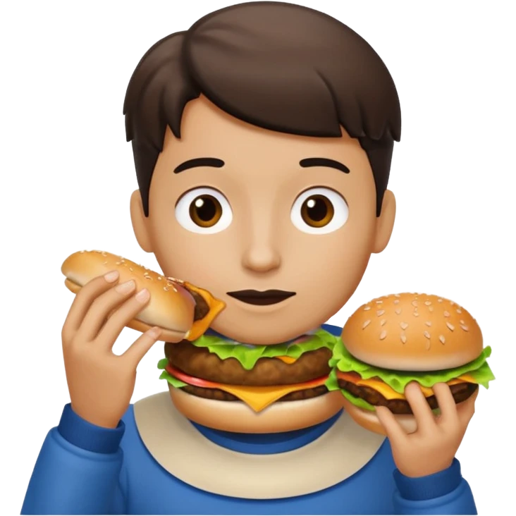 comiendo hamburguesa emoji
