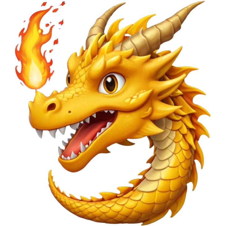 Slick dragon mixed cananoli dragon =yellow color:col <biner fire birsting mouth /ring tips Z emoji