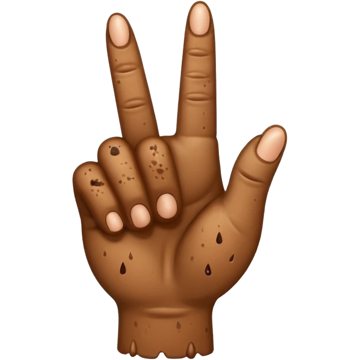 middle finger with poop on the tip emoji