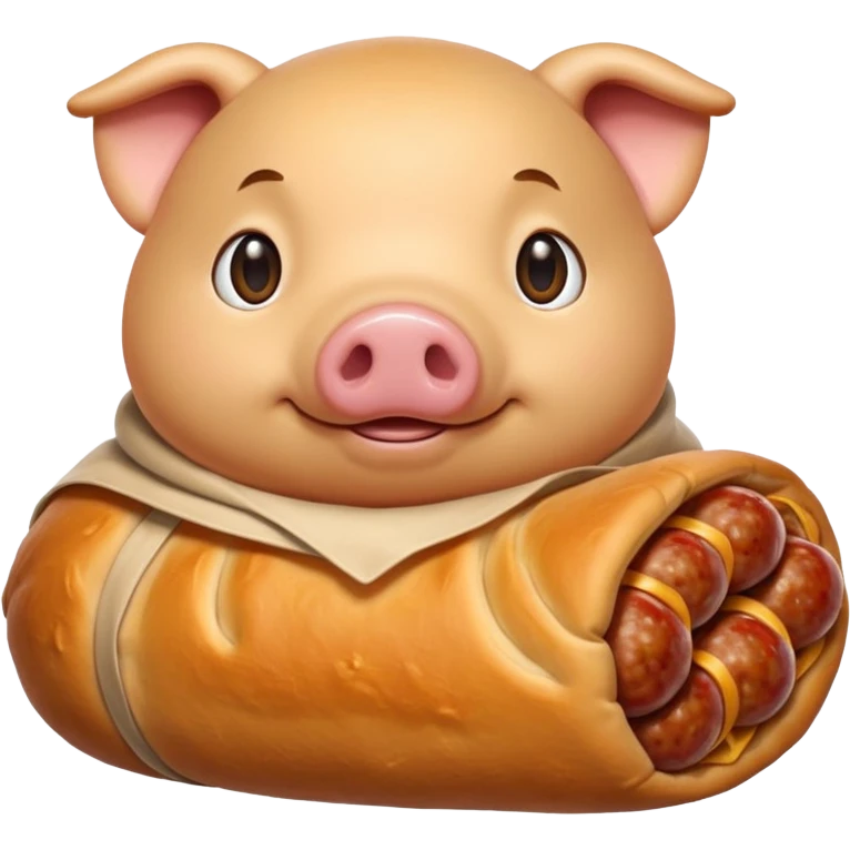 Pig in a blanket emoji