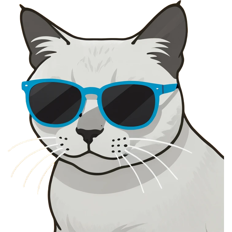 Cat with sunglasses emoji