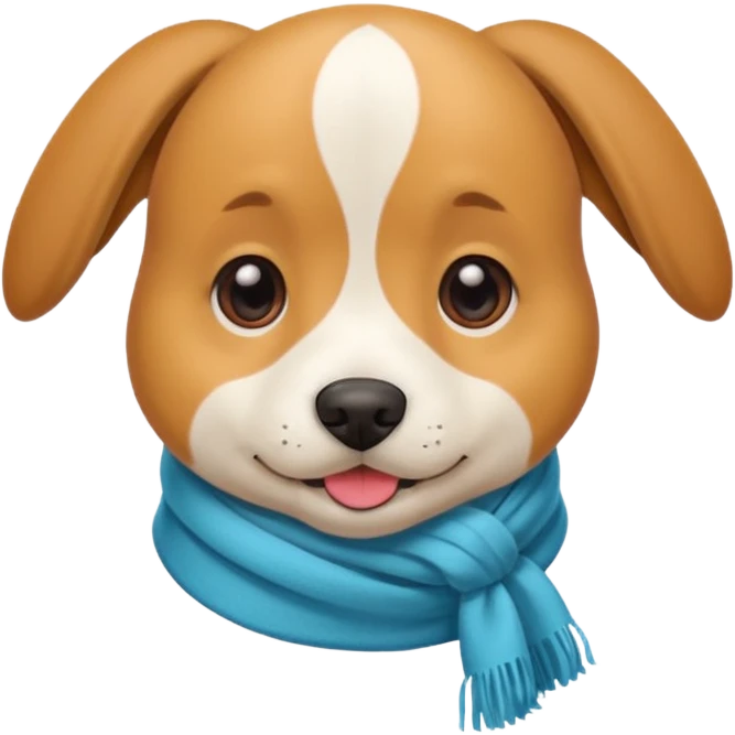 dog face with a scarf emoji