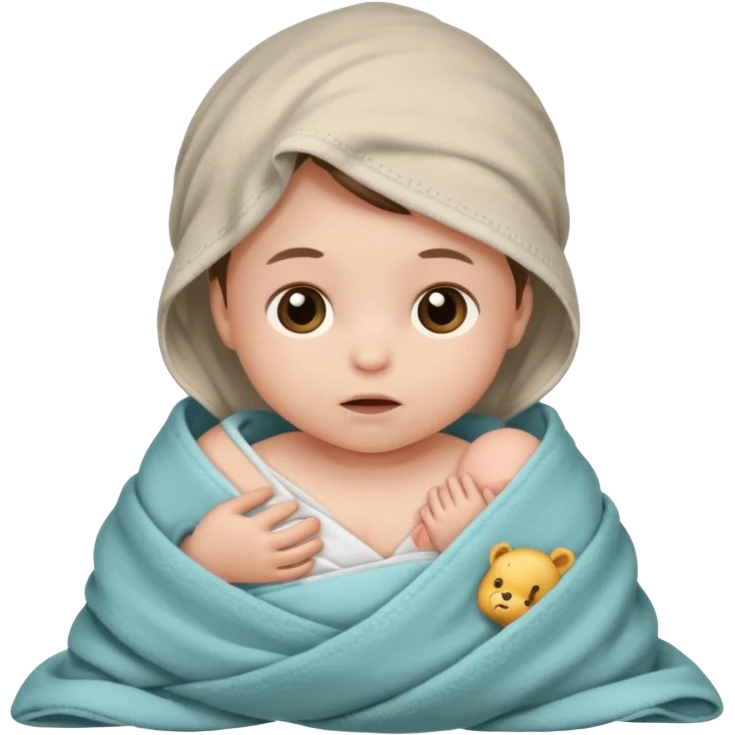 new born baby wrapped up emoji