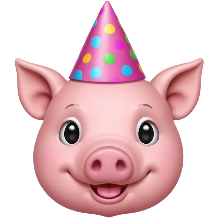 party hat pig emoji