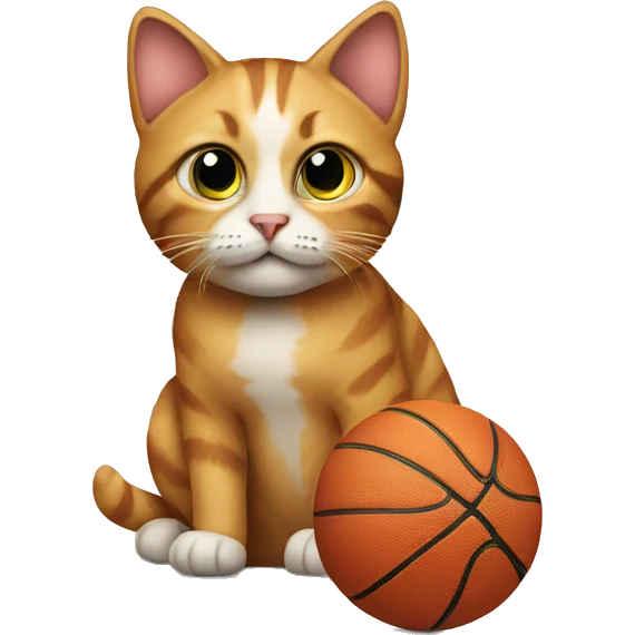 A cat with a basketball  emoji
