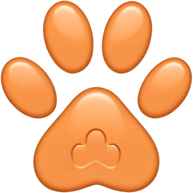 a very light pale pastel orange #FFDBBB pawprint emoji