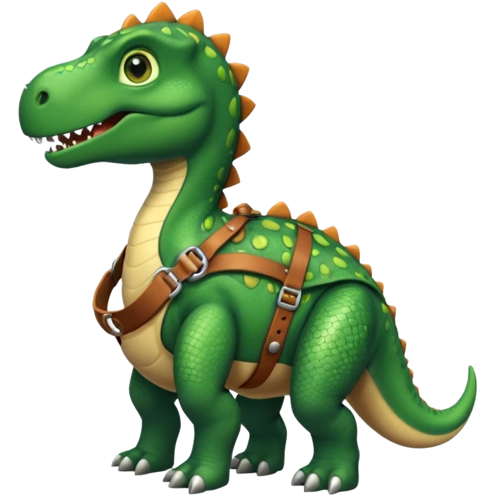Dinosaur in harness emoji