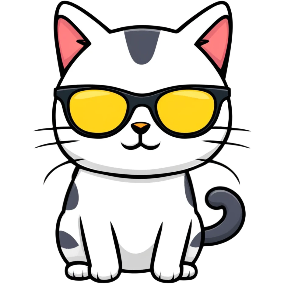 Cat with sunglasses emoji