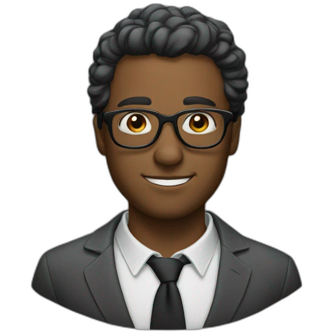bold man with glasses emoji