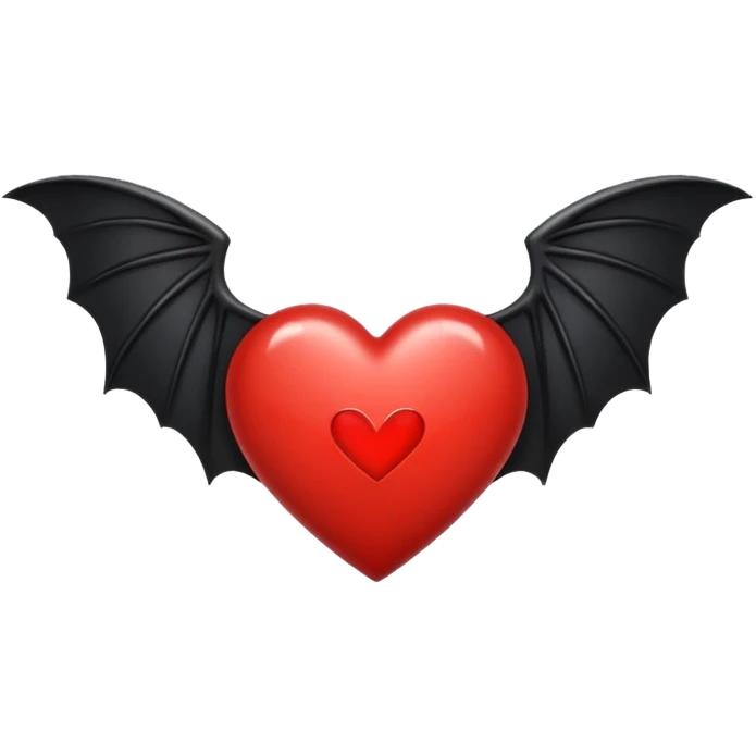 heart with black bat wings emoji