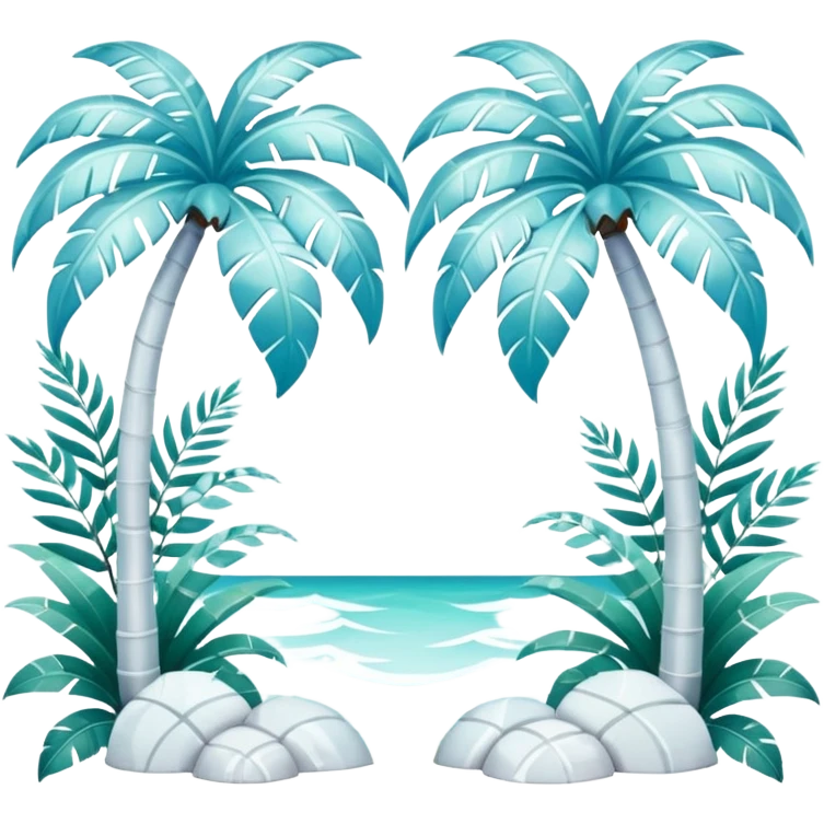 White marble dreamy divine godly angelic vines palm leaves tropical pastels glittery shiny aesthetic epic beautiful pretty scene scenery full picture  emoji
