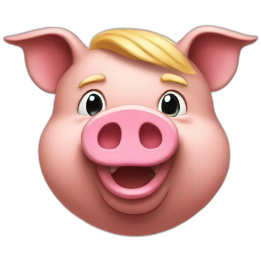 Donald trump as big pig emoji