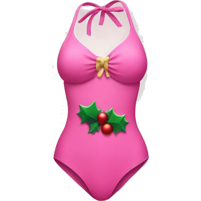 pink christmas swimsuit  emoji