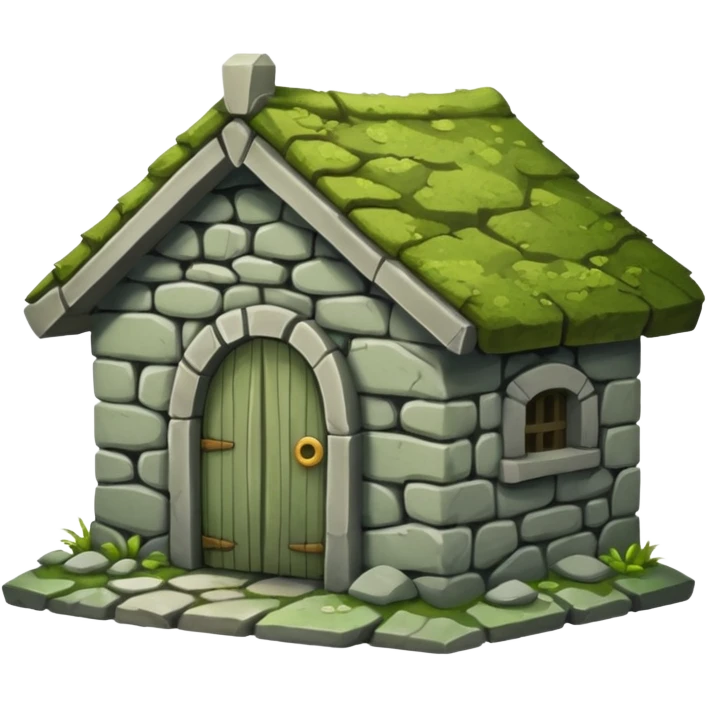 stone hut emoji