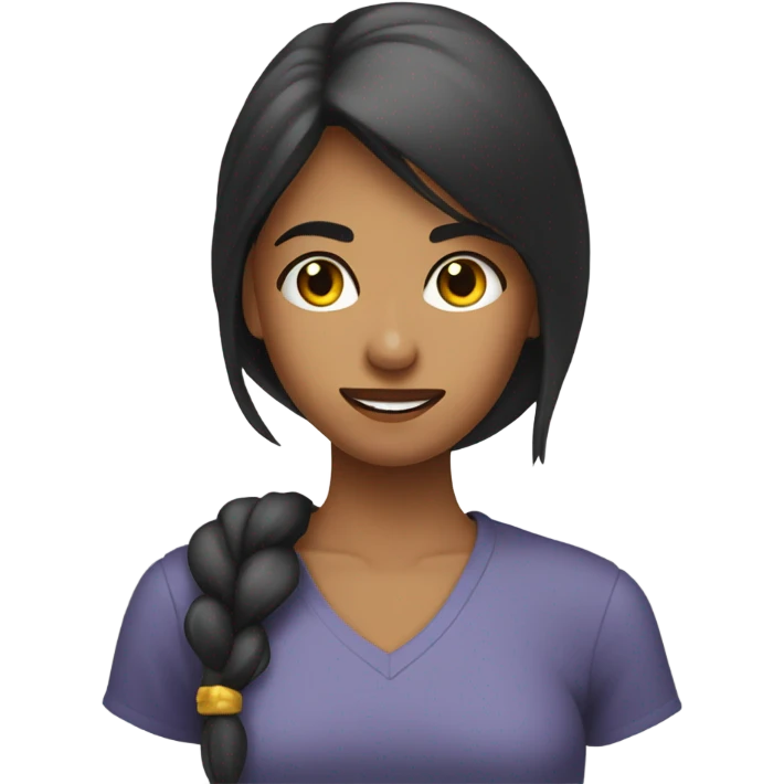 Una chica mordiendo su dedo coquetamente  emoji