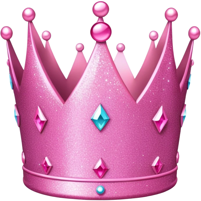 pink princess crown and cute emoji
