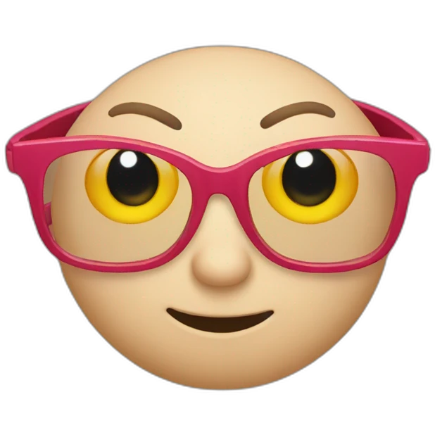 Lunettes coeur emoji