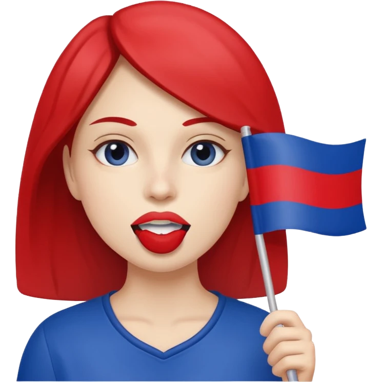 put the flag in her mouth emoji