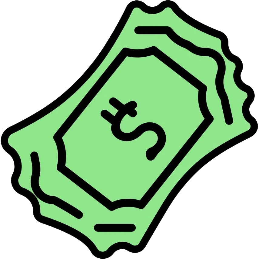 A green raffle ticket with a number on it, green color scheme emoji