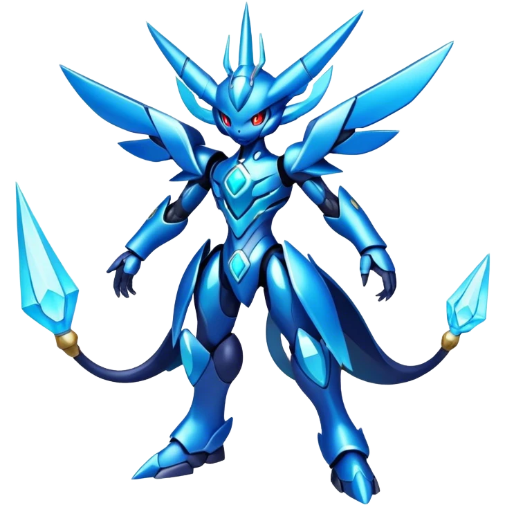 Shiny Futuristic Celestial Godly Fakemon-Pokemon-Digimon-Spectrobes-fusion, full body emoji