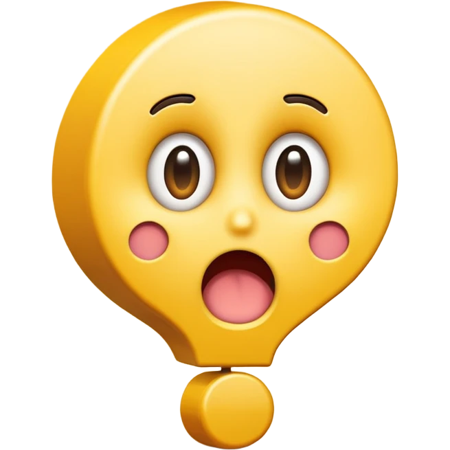 question mark with a surprised face emoji emoji