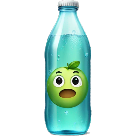 sparkling water with apple juice emoji