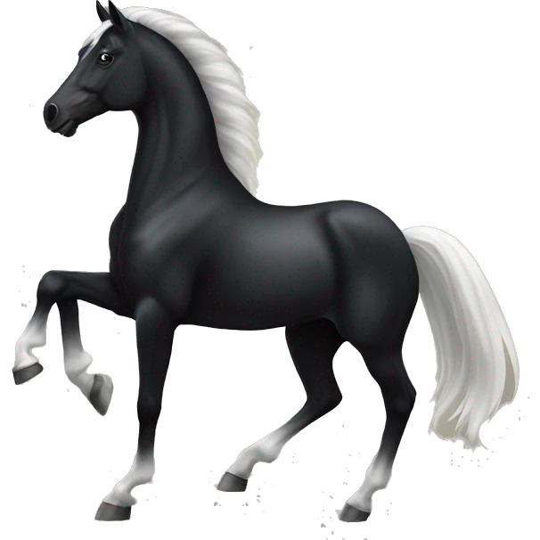 Black horse elegant  emoji