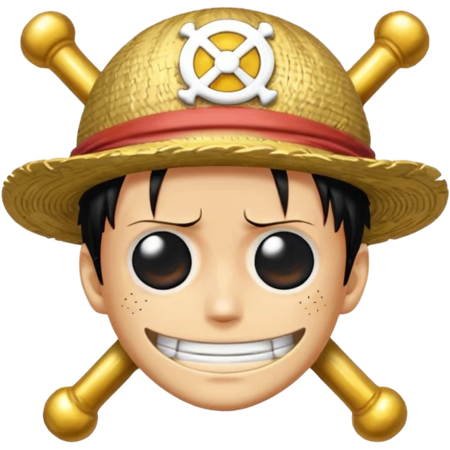 One piece anime logo emoji