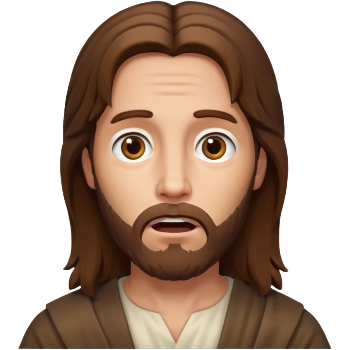 Jesus surprised expression emoji