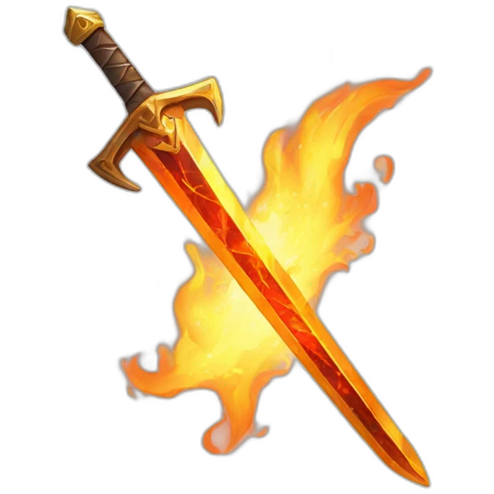 fire glass sword emoji