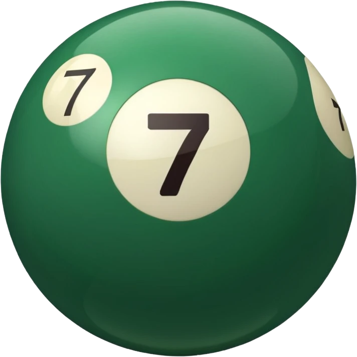 green billiard ball 7 number  emoji