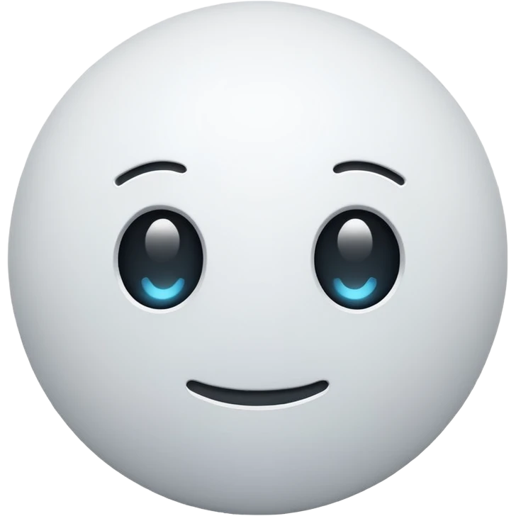 white color, no face emoji