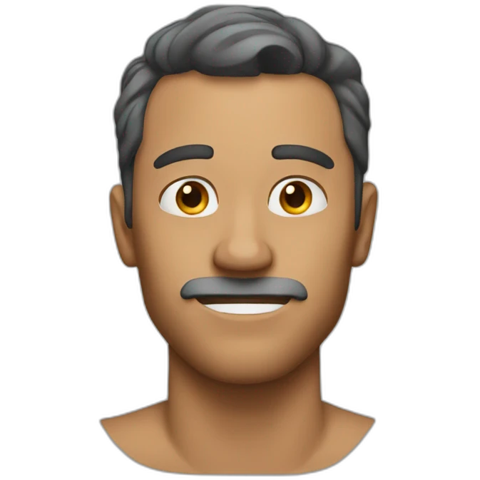 A man showing his jawline with his finger  emoji
