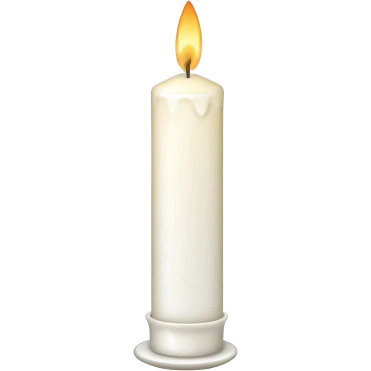white candle with a party horn emoji
