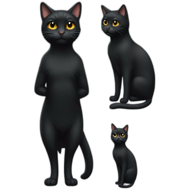 no-tail-black-cat-full-body emoji