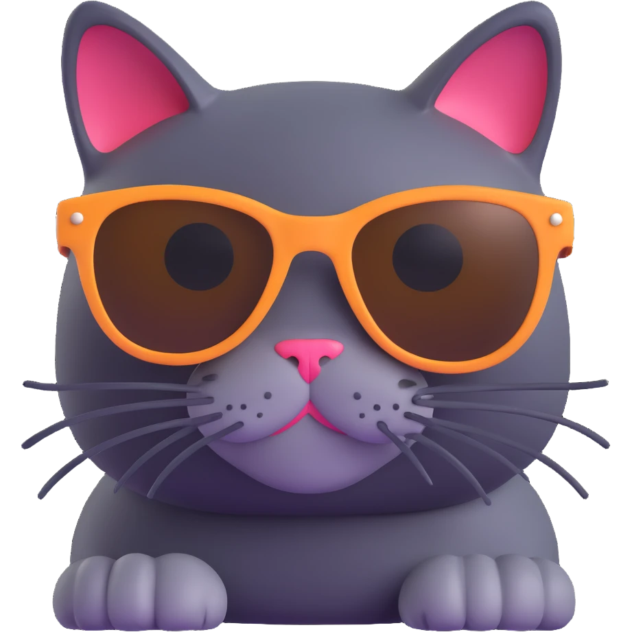 cat wearing sunglasses emoji
