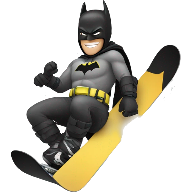 Batman on a snowboard emoji