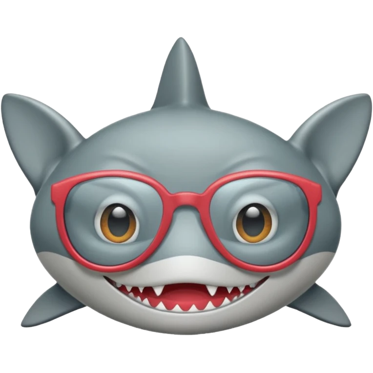 Tiburón con lentes emoji