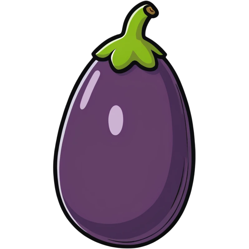 floating eggplant emoji