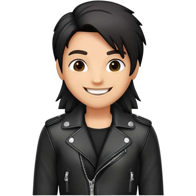 Edgy black funny emoji